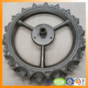 engineering machine wheel with strong steel compositing base